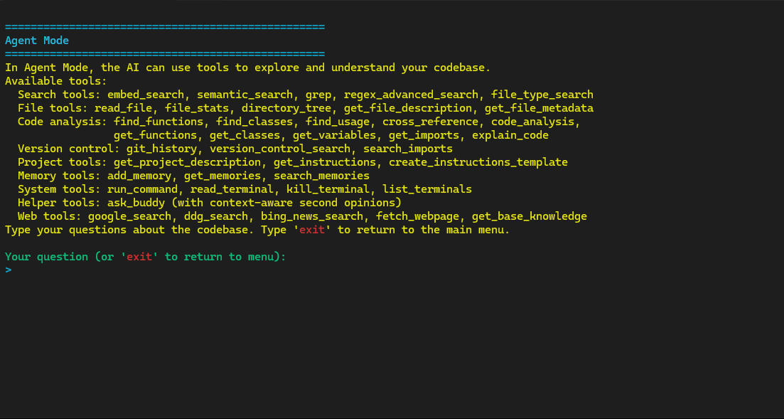 Agent Mode New commands
